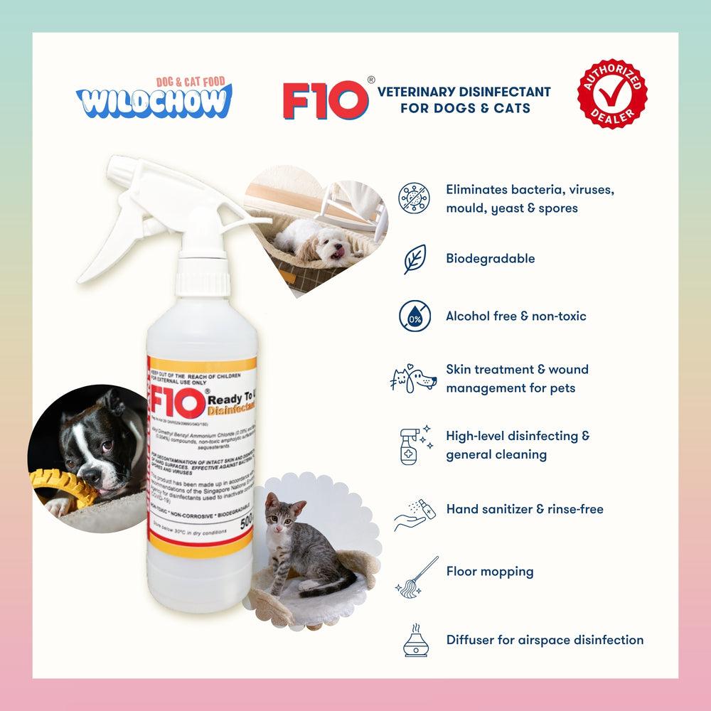 F10 Ready-To-Use Veterinary Disinfectant Spray 500ml