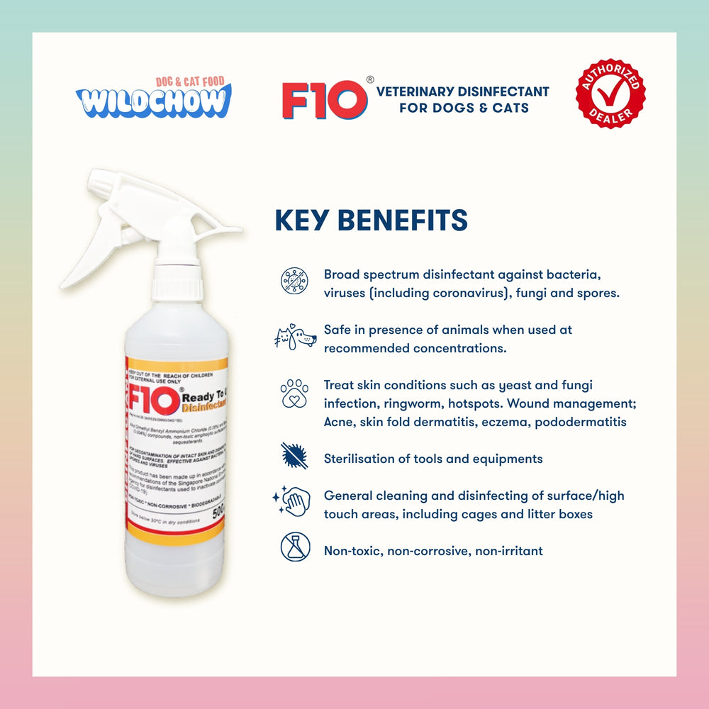F10 Ready-To-Use Veterinary Disinfectant Spray 500ml