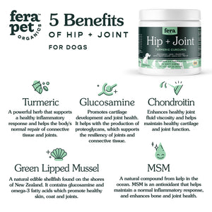 Fera Pet Organics Hip + Joint Supplement for Dogs 90 soft chews