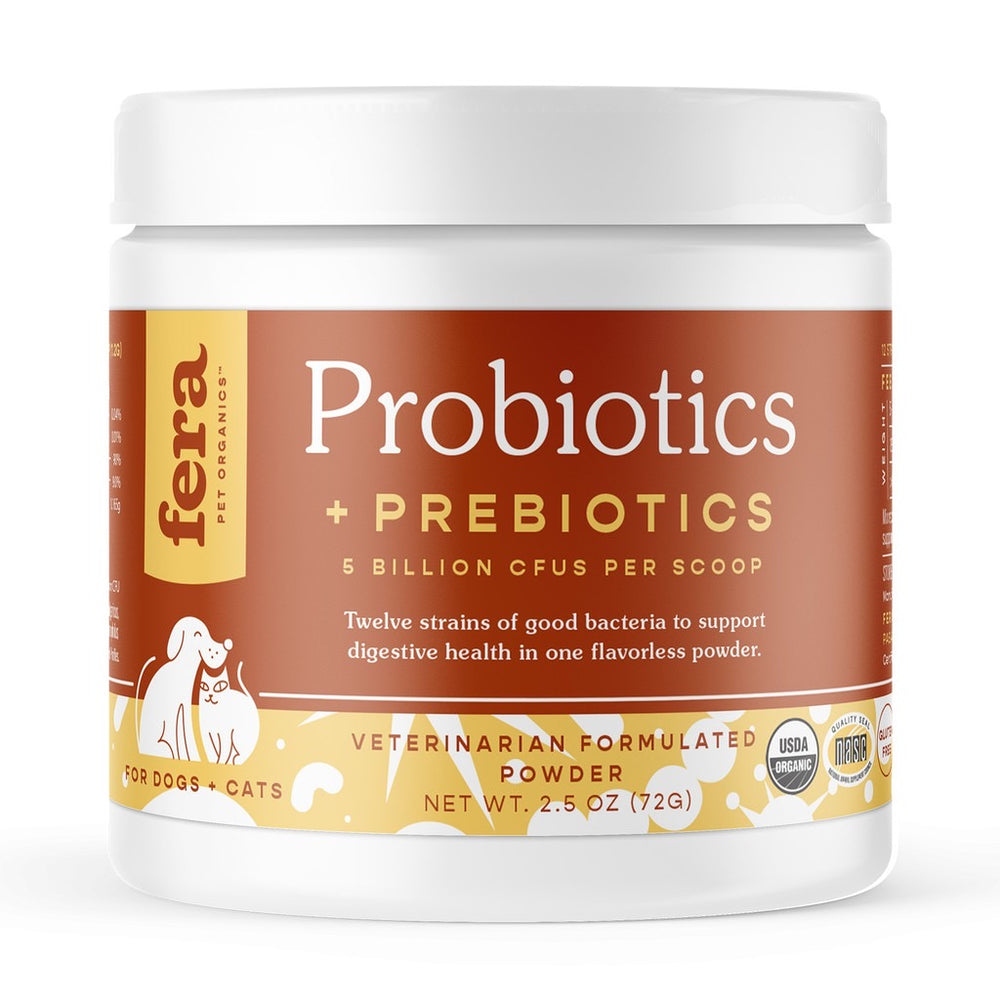 Fera Pet Organics Probiotics with Probiotics for Cats & Dogs 2.5oz (USDA Certified Organic)